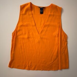 Colcci Orange V-Neck Sleeveless Blouse